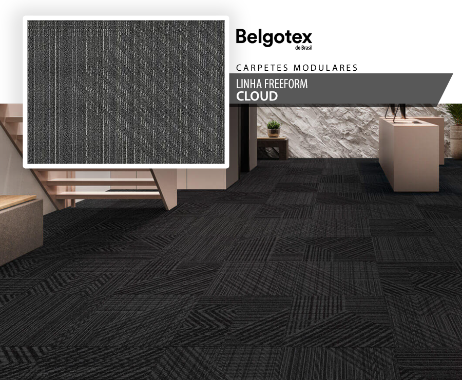 Carpetes Modulares - Belgotex Freeform - Cloud