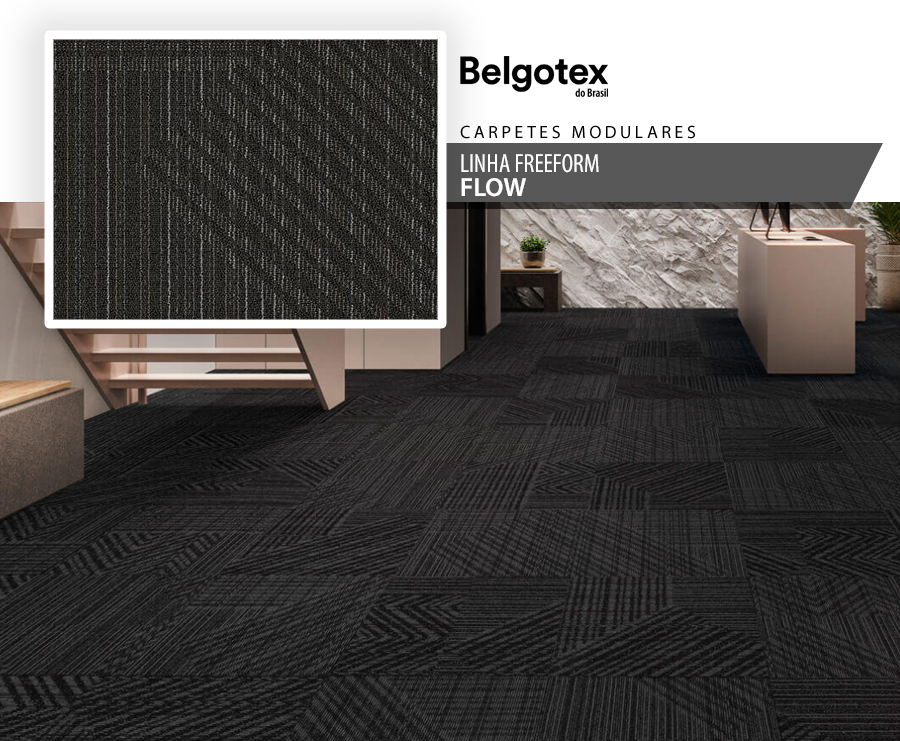 Carpetes Modulares - Belgotex Freeform - Flow