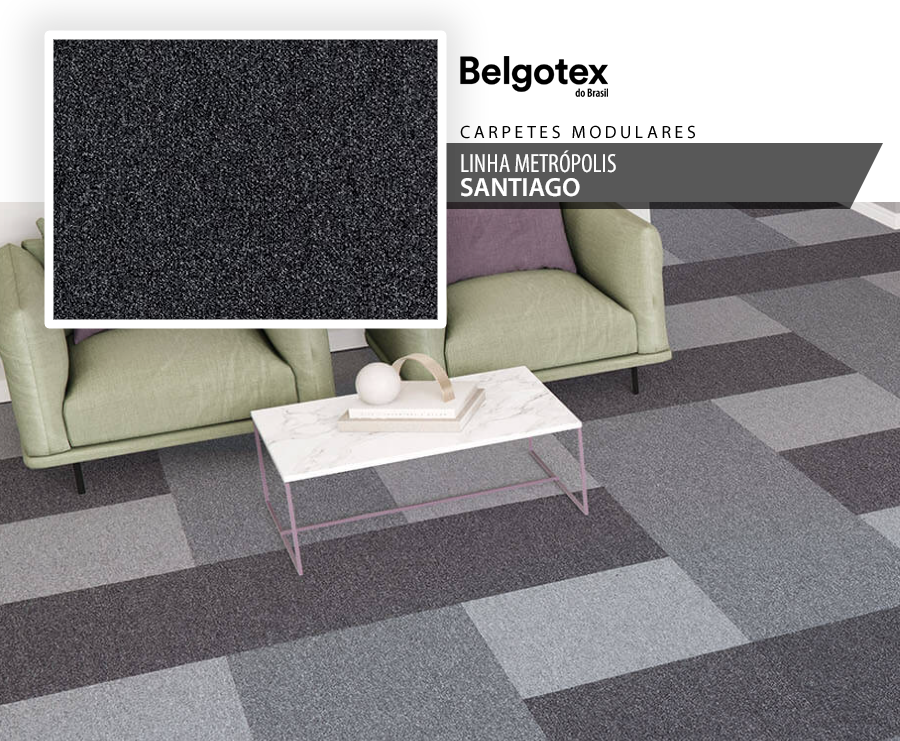 Carpetes Modulares - Belgotex Metrópolis - Santiago