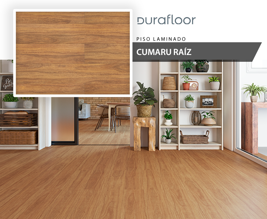 Pisos Laminados - Durafloor Nature - Cumaru Raiz