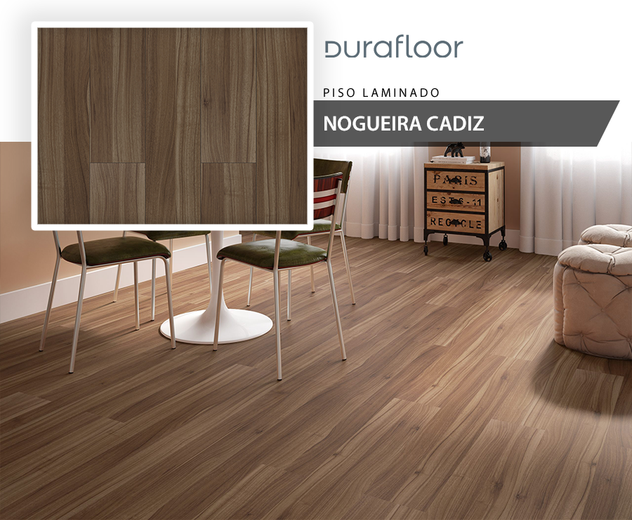 Pisos Laminados - Durafloor New Way - Nogueira Cadiz