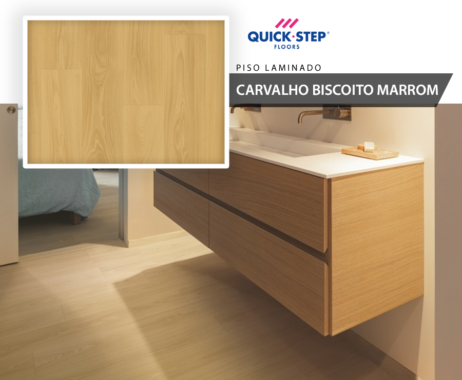 Pisos Laminados - Quick Step Classic - Carvalho Biscoito Marrom