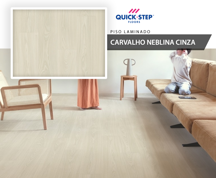 Pisos Laminados - Quick Step Classic - Carvalho Neblina Cinza