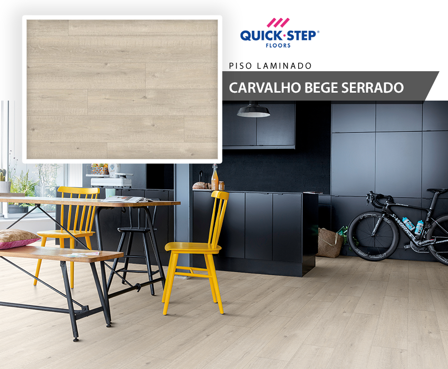 Pisos Laminados - Quick Step Impressive - Carvalho Bege Serrado