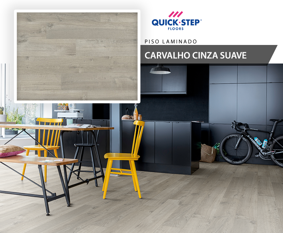 Pisos Laminados - Quick Step Impressive - Carvalho Cinza Suave