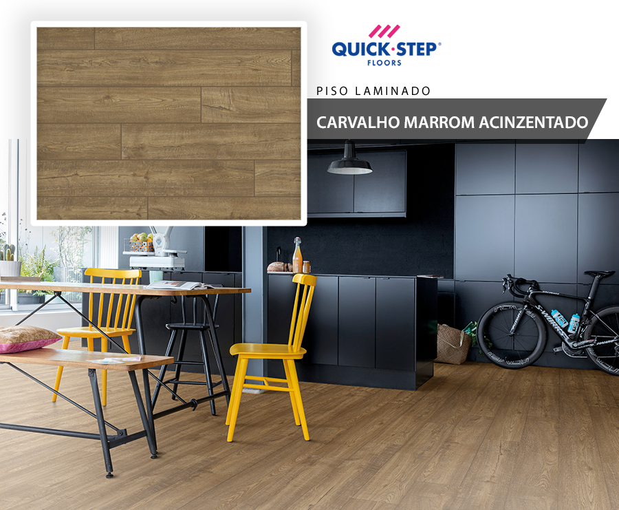 Pisos Laminados - Quick Step Impressive - Carvalho Marrom Acizentado