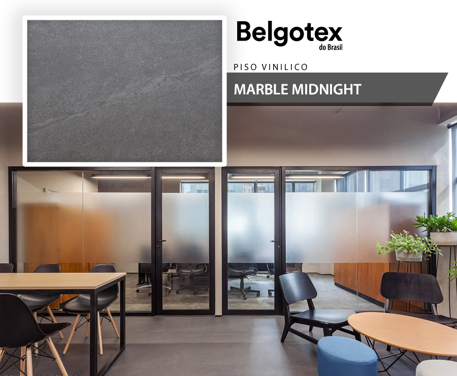 Pisos Vinílicos - Belgotex Mineral/60 - Marble Midnight