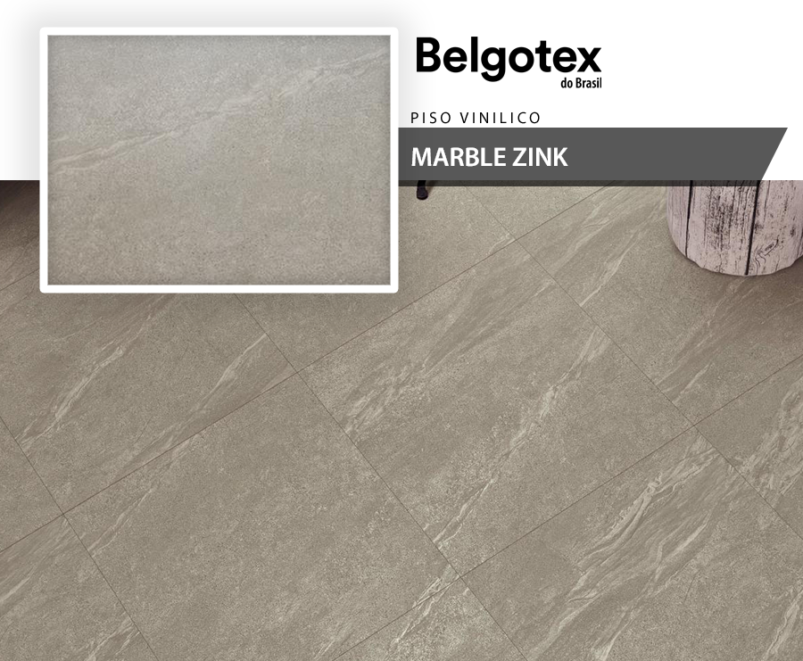 Pisos Vinílicos - Belgotex Mineral/60 - Marble Zink